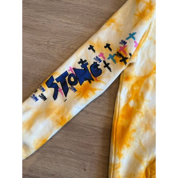 Rockstar Original Hoodie Mens Medium Sweatshirt Graphic Print Tie Dye - Picture 4 of 11